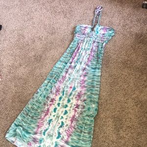 Pastel Tie-Dye Maxi Dress